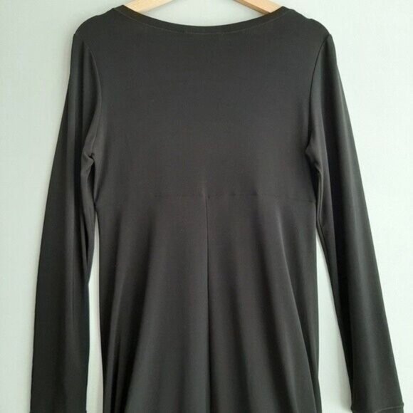 JOSEPH RIBKOFF Light Fabric Cardigan Black Twist Hem Sz 8 - Picture 7 of 9